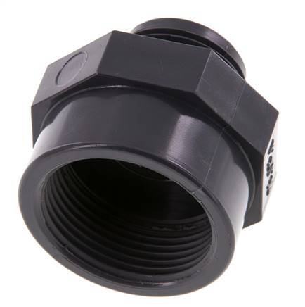 Reducing Adapter G1'' Male x Rp1 1/4'' Female PVC-U 16bar (224.8psi) EN 1452-3 [2 Pieces]