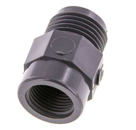 Reducing Ring Rp3/8'' Female x G1/2'' Male PVC-U 16bar (224.8psi) EN 1452-3 [5 Pieces]