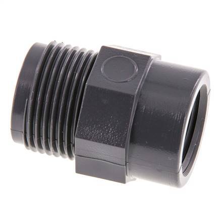 Reducing Ring Rp1/2'' Female x G3/4'' Male PVC-U 16bar (224.8psi) EN 1452-3 [5 Pieces]