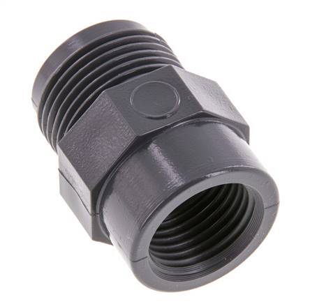 Reducing Ring Rp1/2'' Female x G3/4'' Male PVC-U 16bar (224.8psi) EN 1452-3 [5 Pieces]