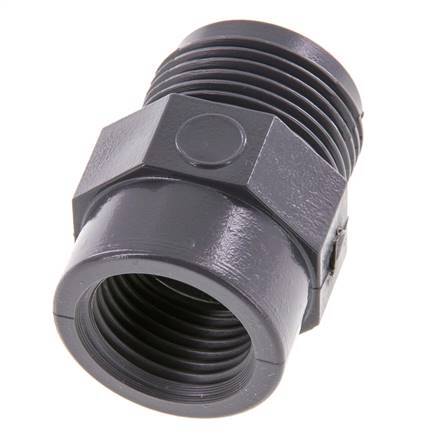 Reducing Ring Rp1/2'' Female x G3/4'' Male PVC-U 16bar (224.8psi) EN 1452-3 [5 Pieces]