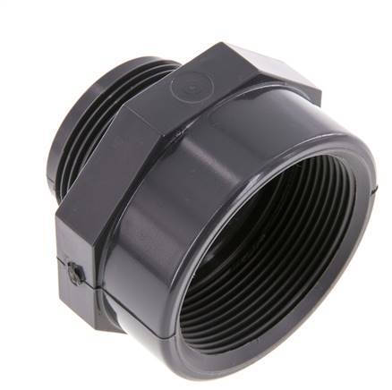Reducing Adapter G1 1/2'' Male x Rp2'' Female PVC-U 16bar (224.8psi) EN 1452-3 [2 Pieces]