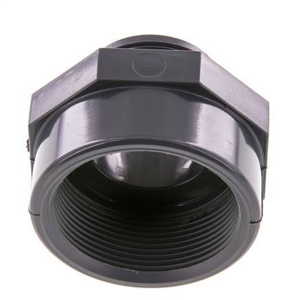 Reducing Adapter G1 1/2'' Male x Rp2'' Female PVC-U 16bar (224.8psi) EN 1452-3 [2 Pieces]