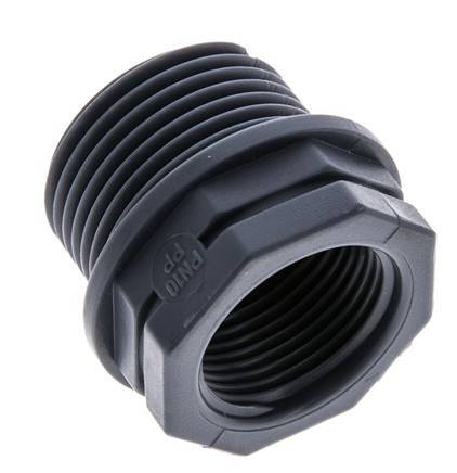 Reducing Ring G3/4'' Female x G1'' Male Polypropylene (pp) 10bar (140.5psi) FDA 36mm Hex [2 Pieces]