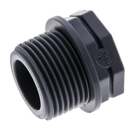 Anillo Reductor G1/2'' Hembra x G1'' Macho Polipropileno (pp) 10bar (140.5psi) FDA 36mm Hex. [2 Piezas]