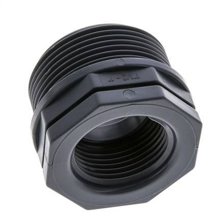 Anillo reductor G1'' Hembra x G1 1/2'' Macho Polipropileno (pp) 10bar (140.5psi) FDA 50mm Hex.