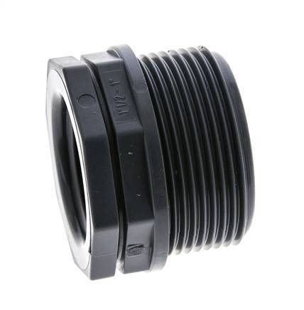 Anillo reductor G1'' Hembra x G1 1/2'' Macho Polipropileno (pp) 10bar (140.5psi) FDA 50mm Hex.