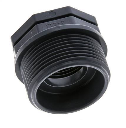 Anillo reductor G1'' Hembra x G1 1/2'' Macho Polipropileno (pp) 10bar (140.5psi) FDA 50mm Hex.