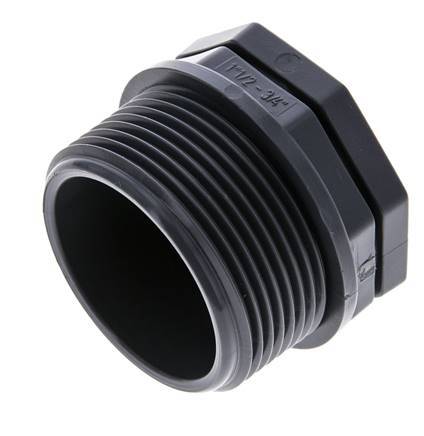 Anillo reductor G3/4'' Hembra x G1 1/2'' Macho Polipropileno (pp) 10bar (140.5psi) FDA 50mm Hex.