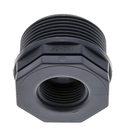 Anillo reductor G3/4'' Hembra x G1 1/2'' Macho Polipropileno (pp) 10bar (140.5psi) FDA 50mm Hex.