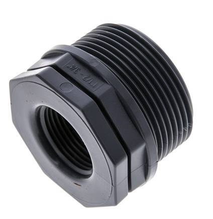 Anillo reductor G3/4'' Hembra x G1 1/2'' Macho Polipropileno (pp) 10bar (140.5psi) FDA 50mm Hex.