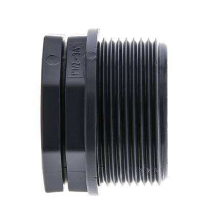 Anillo reductor G3/4'' Hembra x G1 1/2'' Macho Polipropileno (pp) 10bar (140.5psi) FDA 50mm Hex.