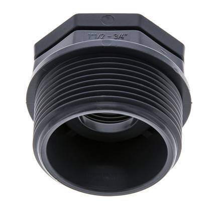 Anillo reductor G3/4'' Hembra x G1 1/2'' Macho Polipropileno (pp) 10bar (140.5psi) FDA 50mm Hex.