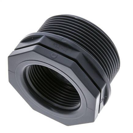 Anillo Reductor G1 1/4'' Hembra x G2'' Macho Polipropileno (pp) 10bar (140.5psi) FDA 65mm Hex.
