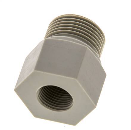 Anillo reductor G3/8'' hembra x G3/4'' Macho Polipropileno (pp) 10bar (140.5psi) FDA 32mm Hex.