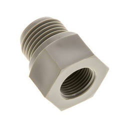 Anillo reductor G3/8'' hembra x G1/2'' Macho Polipropileno (pp) 10bar (140,5psi) FDA 27mm Hex.