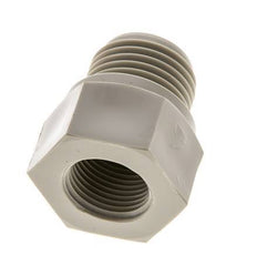 Anillo reductor G3/8'' hembra x G1/2'' Macho Polipropileno (pp) 10bar (140,5psi) FDA 27mm Hex.