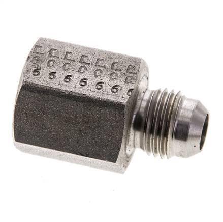 Racor Reductor JIC G3/8'' Hembra x UNF 9/16''-18 Macho Acero Inoxidable 275bar (3863.75psi)