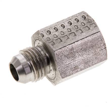 Racor Reductor JIC G3/8'' Hembra x UNF 9/16''-18 Macho Acero Inoxidable 275bar (3863.75psi)