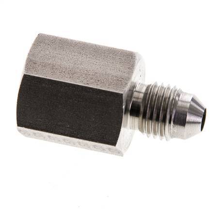 JIC Reducing Nipple G1/4'' Female x UNF 7/16''-20 Male Stainless Steel 310bar (4355.5psi)