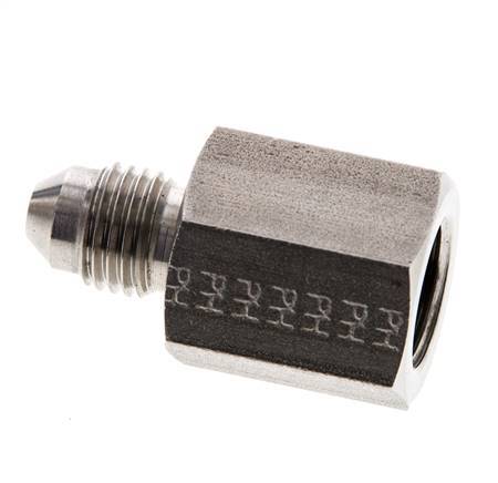 JIC Reducing Nipple G1/4'' Female x UNF 7/16''-20 Male Stainless Steel 310bar (4355.5psi)