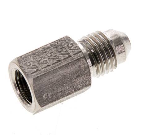 JIC Reducing Nipple G1/8'' Female x UNF 7/16''-20 Male Stainless Steel 310bar (4355.5psi)