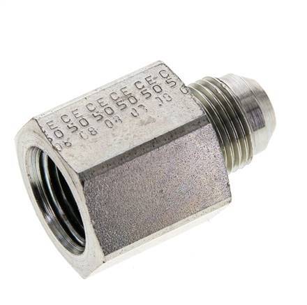 JIC Reducing Nipple UNF 3/4''-16 Male x 1/2'' NPT Female Steel 210bar (2950.5psi)