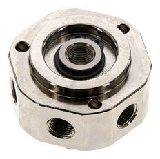 6-Way Rotary Joint 1/8'' x3/8'' Nickel-plated Brass FKM 12bar (168.6psi)