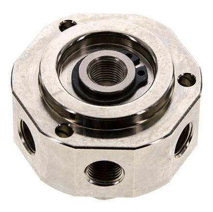 6-Way Rotary Joint 1/8'' x3/8'' Nickel-plated Brass FKM 12bar (168.6psi)