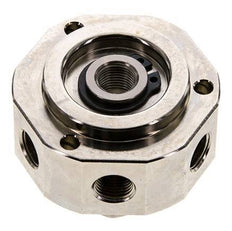 6-Way Rotary Joint 1/8'' x3/8'' Nickel-plated Brass FKM 12bar (168.6psi)
