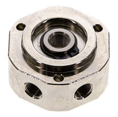 6-Way Rotary Joint 1/8'' x3/8'' Nickel-plated Brass FKM 12bar (168.6psi)