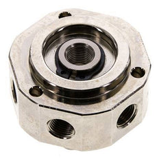 6-Way Rotary Joint 1/8'' x3/8'' Nickel-plated Brass FKM 12bar (168.6psi)