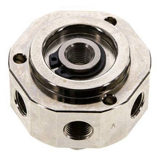 6-Way Rotary Joint 1/8'' x3/8'' Nickel-plated Brass FKM 12bar (168.6psi)