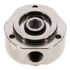 3-Way Rotary Joint 1/8'' x 1/4'' x3/8'' Nickel-plated Brass PUR 12bar (168.6psi)