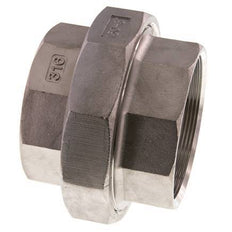 Union Straight Connector Rp3'' Female Stainless Steel Flat Seal PTFE 16bar (224.8psi)