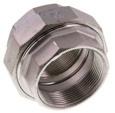 Union Straight Connector Rp2'' Female Stainless Steel Flat Seal PTFE 16bar (224.8psi)