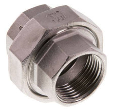 Unión Conector Recto Rp1'' Hembra Acero Inoxidable Junta Plana PTFE 16bar (224.8psi)