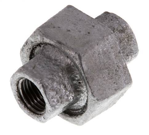 Racor recto de unión Rp1/4'' hembra hierro fundido junta plana 25bar (351.25psi)