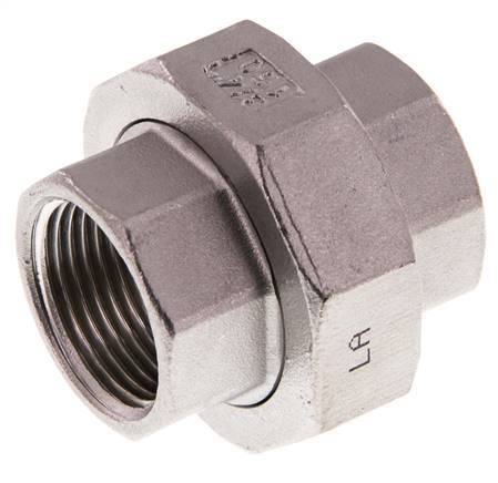 Union Straight Connector Rp3/4'' Female Stainless Steel Flat Seal PTFE 16bar (224.8psi)