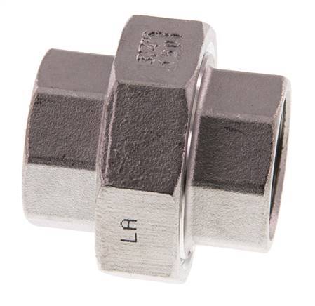 Union Straight Connector Rp3/4'' Female Stainless Steel Flat Seal PTFE 16bar (224.8psi)