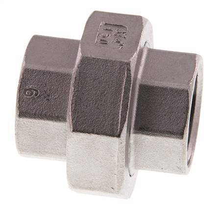 Union Straight Connector Rp3/4'' Female Stainless Steel Flat Seal PTFE 16bar (224.8psi)