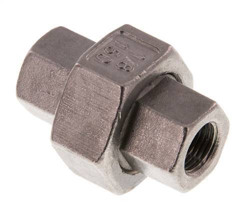 Racor recto de unión Rp1/8'' Hembra Acero inoxidable Junta plana PTFE 16bar (224.8psi)