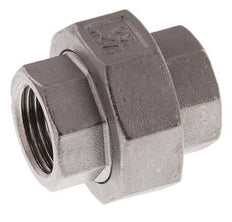 Union Straight Connector Rp1/2'' Female Stainless Steel Flat Seal PTFE 16bar (224.8psi)