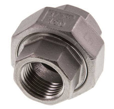 Union Straight Connector Rp1/2'' Female Stainless Steel Flat Seal PTFE 16bar (224.8psi)