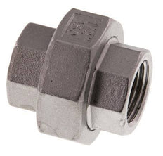 Union Straight Connector Rp1/2'' Female Stainless Steel Flat Seal PTFE 16bar (224.8psi)