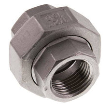 Union Straight Connector Rp1/2'' Female Stainless Steel Flat Seal PTFE 16bar (224.8psi)