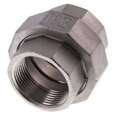 Unión Conector Recto Rp1 1/4'' Hembra Acero Inoxidable Junta Plana PTFE 16bar (224.8psi)