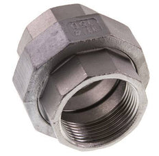 Unión Conector Recto Rp1 1/4'' Hembra Acero Inoxidable Junta Plana PTFE 16bar (224.8psi)