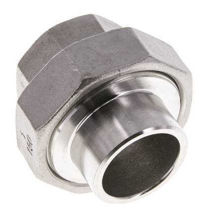 Racor recto de unión Rp1'' hembra x 33,7 mm extremo para soldar Acero inoxidable Junta cónica 16bar (224,8psi)