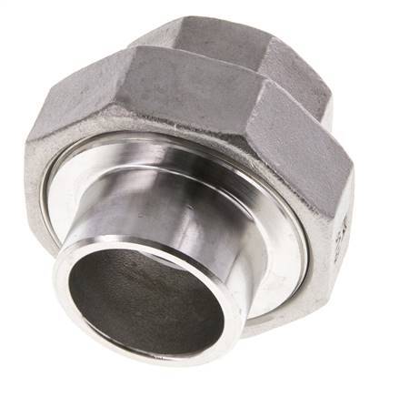 Racor recto de unión Rp1'' hembra x 33,7 mm extremo para soldar Acero inoxidable Junta cónica 16bar (224,8psi)
